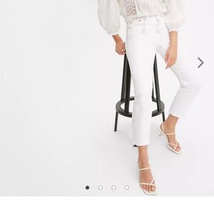 Levi’s Premium Wedgie Straight White Women's Jeans with Fringes